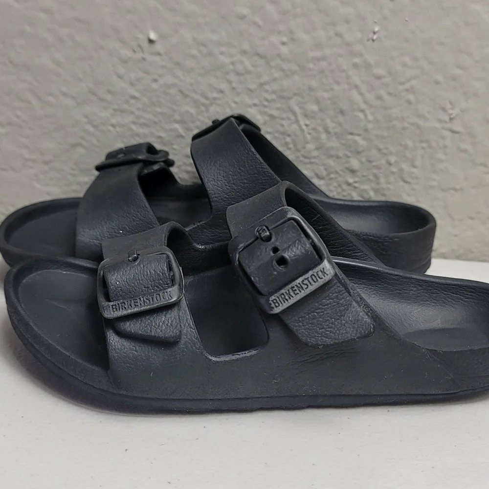 Birkenstock Sandals Kids Size 29 Arizona EVA Casual Slide Black Rubber